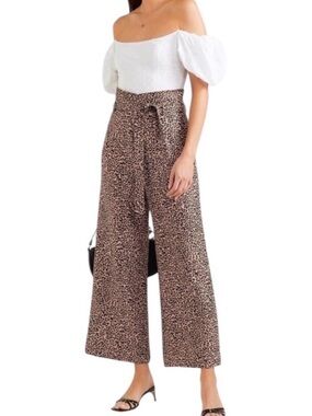 Reformation Linen Jackie Wide-Leg Trouser in Bengal
